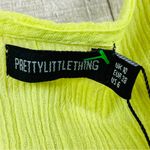Pretty Little Thing  Size 6 Yellow Lime Green Textured Linen Feel Twist C… Photo 5
