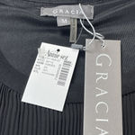 Gracia  black chiffon tule top baloon blouse Sz M Photo 7