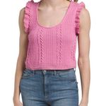 ZARA NWT BARBIECORE CROPPED RUFFLE SLEEVE SWEATER TANK Photo 0