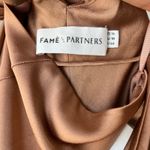 Fame and Partners NEW Dress Francois Bronze Satin Draped Maxi Gown Size 14 Photo 4
