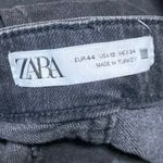 ZARA Black High Waisted Frayed Raw Hem Flared Bootcut Denim Jeans Pants Size 12 Photo 3