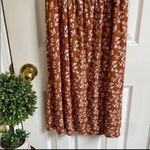 Chic Boho, Western Floral Midi Dress in Brown Size L Photo 2