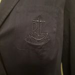 Ralph Lauren Lauren cotton blend Blazer Logo Chest Pocket navy blue size Large Photo 3