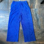 Sundry Loop Terry Wide Leg Crop Lounge Pants NWT Size Large Blue Photo 4