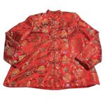 Yi Cheongsam Qipao VTG Red Koi Fish Silk Jacket size XXL (42) Photo 4
