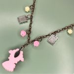 Handmade Kawaii Anime Pink Bunny Rabbit Girl Cottagecore Charm Necklace Photo 4