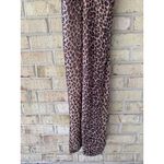 Jonathan Simkhai Cheetah Print Jumpsuit Tie Back Leopard Black Brown GUC XS Photo 4