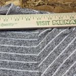 Gibson  Tie Front Cozy Fleece Pullover Top Gray Ivory Stripe Size M Minimalist Photo 10