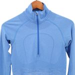 Lululemon Swiftly Tech 1/2 Zip Pullover Top Heathered Pipe Dream Blue 6 Photo 5