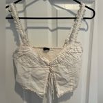 Bershka  Cream Ruched Crop Top Photo 0
