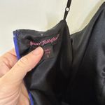 Betsey Johnson Vintage Velvet Bodice and Blue Sateen Skirt One-piece Dress Rare Photo 6