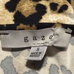 Gaze Leopard Print‎ Long Sleeve Bodysuit Women's Small Brown Photo 1