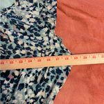 Loft  Blue Floral Tiered Midi Dress Medium Photo 2