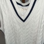 Ellison white with blue striped sweater vest Photo 0