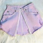 Carmar LF Beatrice Lavender Zipper Denim Skirt Purple Size XS Photo 6