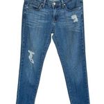 Just Black  SZ 26 Jeans Distressed Low-Rise Zip-Fly Whiskered Medium Wash Womens Photo 0