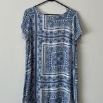 Olivaceous Blue Bandana Print Dress Photo 0