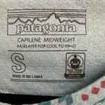 Patagonia Capilene Midweight Baselayer Blue Aztec Print Small Layering Thumbhole Photo 3