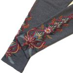 Johnny Was NWT Aivita Legging in Charcoal Gray Embroidered Stretch Cotton Pant S Photo 3