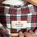Marine layer Kendall Organic Cotton Button Down in Red Plaid size XS Photo 7