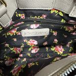 Betsey Johnson GREY BOUTIQUE SATCHEL PURSE QUILTED WITH HEARTS GOLD ACCENTS Photo 9