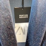 ZARA NWT  Size S Festive Season Long Sleeve Glitter Dress Photo 5