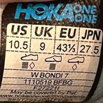 Hoka Bondi 7 Gray Running Shoes Sneakers Cushioned Comfort Women's Size‎ 10.5 Photo 7