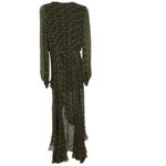 Caroline Constas Vivian Winter Rose Silk Dress , Black Green Size M, Retail $995 Size M Photo 6