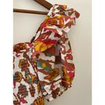 Cleobella  Delfina Mini Dress Orange Brown Pouf Sleeve Square neck S EUC Classic Photo 10