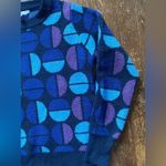 Time and Tru Women's Retro Print Sweater Size SM Blue Photo 3