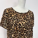 Premise Studio Short Sleeve Leopard / Cheetah Print Blouse Size Medium Shirt Photo 1