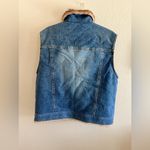 Marvin Richards  Vintage Faux Fur Denim Vest Size L Photo 2