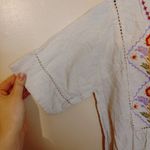 Magic  Size Small S Linen Cotton Embroidered Dress Floral Flower Boho Indie Short Photo 8