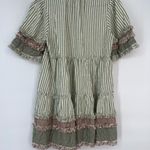 Tuckernuck Crawford Dress Cotswold Stripe Sage Fringe Green Size M Photo 5