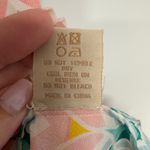 Paloma Blue Sophia Blouse Top Geometric Flutter Sleeve Tie V Neck Size Small Pink Photo 6