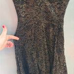 Dress the Population  Gold and Black Floral Lace Formal Dress Photo 4