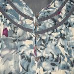 Armani Exchange Blue Abstract Chiffon Shift Dress Size 2 Photo 3