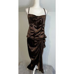Pretty Little Thing Women's Brown Velvet Skirt Set, Size 14/16 Photo 1