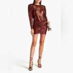 Retrofete Size L Sequin Long Sleeve Mini Dress Brown Size L Photo 0