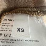 Reformation  The Peonie Wrap Silk Blend Midi Dress Size XS Gold Photo 7