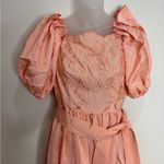 Vintage 1980s puff sleeve prom dress gown handmade Cottagecore fairy pink small Photo 1