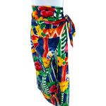 Vintage British Isles Hawaiian Set Shirt‎ & Wrap Skirt Floral Print Cotton Sz 10 Photo 8