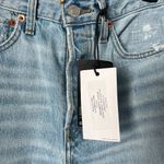 RE/DONE $245 NWT  70S HIGH RISE SKINNY BOOT MENDED AQUAMARINE JEANS SZ 25 Photo 6