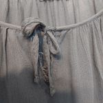 Abercrombie & Fitch  Blue Gray Flowy Babydoll Tie 3/4 Sleeve Shirt Blouse Top Photo 5