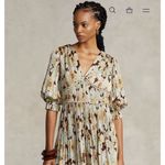 Ralph Lauren Polo Floral Pleated Satin Dress Spring Buttercup Floral size 4 Photo 9