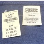 Victoria's Secret PINK  Long Sleeve Lace Up Studded Top Blue Medium Photo 8