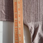 Garnet Hill  Taupe Knit Sweater Textured 100% linen Long Sleeve Crew Neck Top M Photo 3