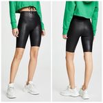 Spanx Spank Faux Leather Biking Shorts Shimmer Black Size Medium Photo 1