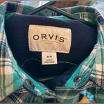 Orvis  Jacket Women's Medium Blue Plaid Snap Up Long Sleeve Pockets Cotton Photo 2