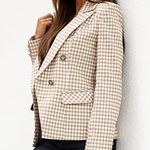 New!Women's Casual Long Sleeve Lapel Button Slim Work Office Plaid Blazer Jacket Photo 4